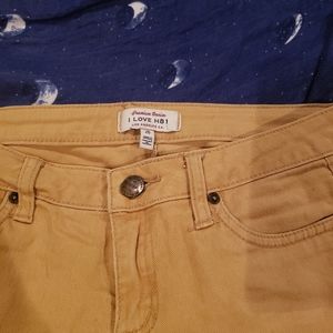 Mustard yellow skinny jeans